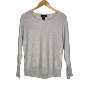 Tahari 100% 2-ply cashmere women's gray sweater size large